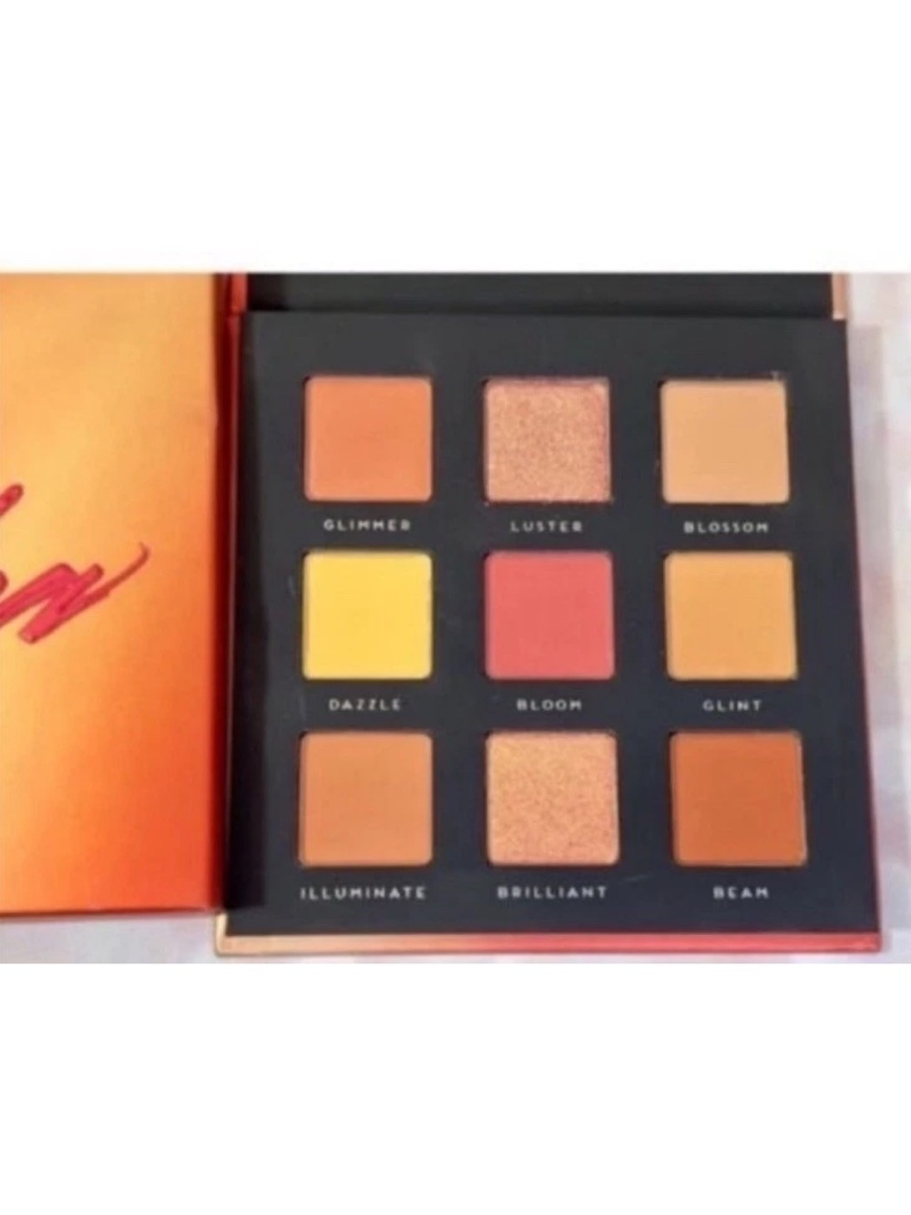 Macy's Warm-Toned 9-Color Eyeshadow Palette - Yellow, Coral & Gold Accents